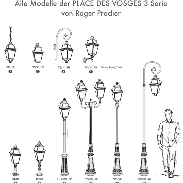 Altstadtlaterne mit Bischofstab Place des Vosges 3