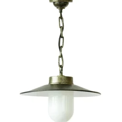 Antikfarbene Aluminium-Pendelleuchte mit Kette 38 Z