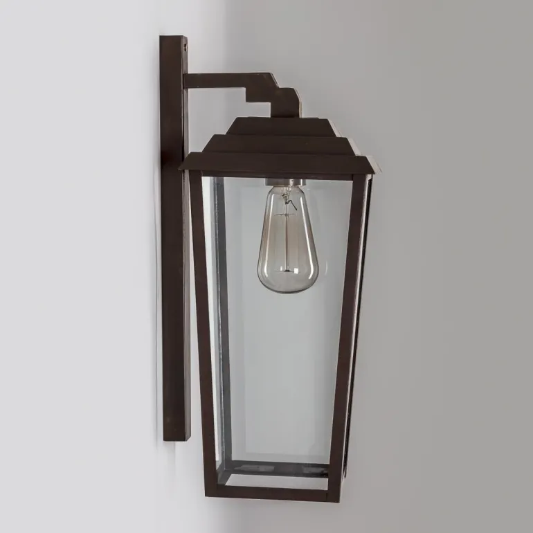 Art déco Wandleuchte Izapan MM mit gestuftem Dach