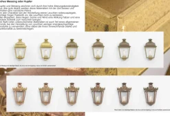 Außenleuchte aus Kupfer: Wandleuchte im Empirestil Louvre
