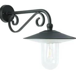 Außen-Wandlampe mit Zierteil am Wandarm
