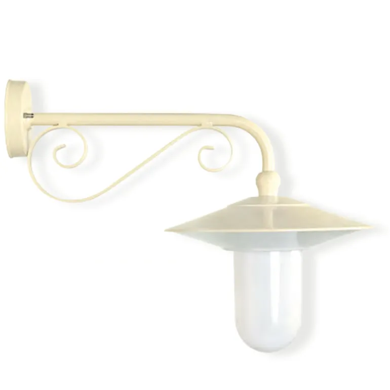 Außen-Wandlampe mit Zierteil am Wandarm