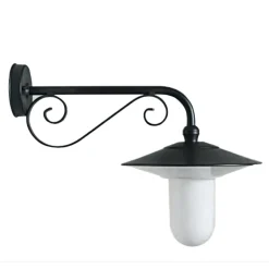 Außen-Wandlampe mit Zierteil am Wandarm