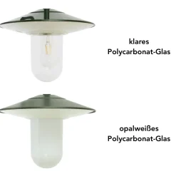 Außen-Wandlampe mit Zylinder-Glas