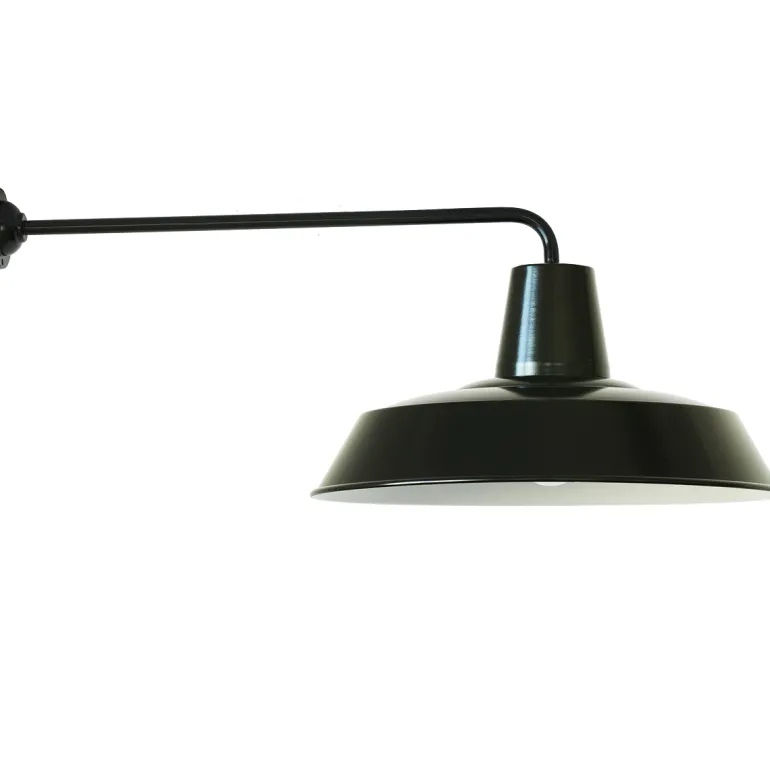 Außenwandleuchte im Fabrikstil mit langem Arm W390L (Ø 49 cm)