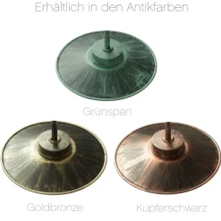 Außenwandleuchte mit Tellerschirm und langem Arm W590L (Ø 47 cm)