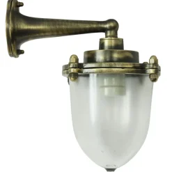 AuĂenwandleuchte N° 69 aus Messing mit Tulpenglas