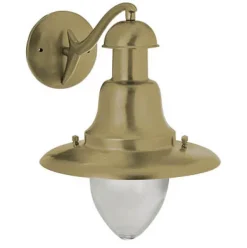 AuĂenwandleuchte N° 71 im Fabrikstil aus Messing