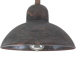 Bauhaus-Hängeleuchte Solingen Kupfer Patina