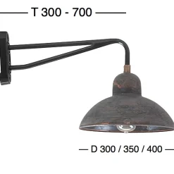 Bauhausstil-Wandleuchte Solingen W340