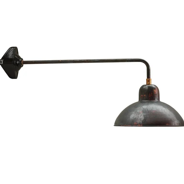 Bauhaus-Wandleuchte für außen Solingen RO 140 Kupfer Patina