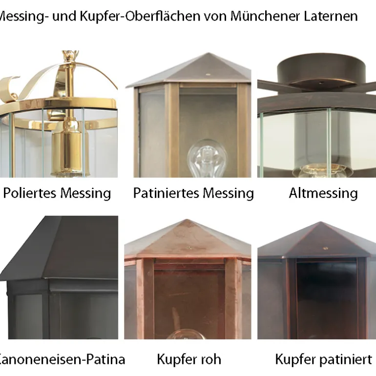 Bayerische Pendelleuchte Landshut aus Messing oder Kupfer