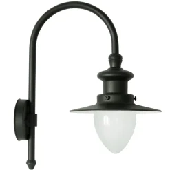 Bogenarm-Wandlampe für außen mit Spitzzylinder