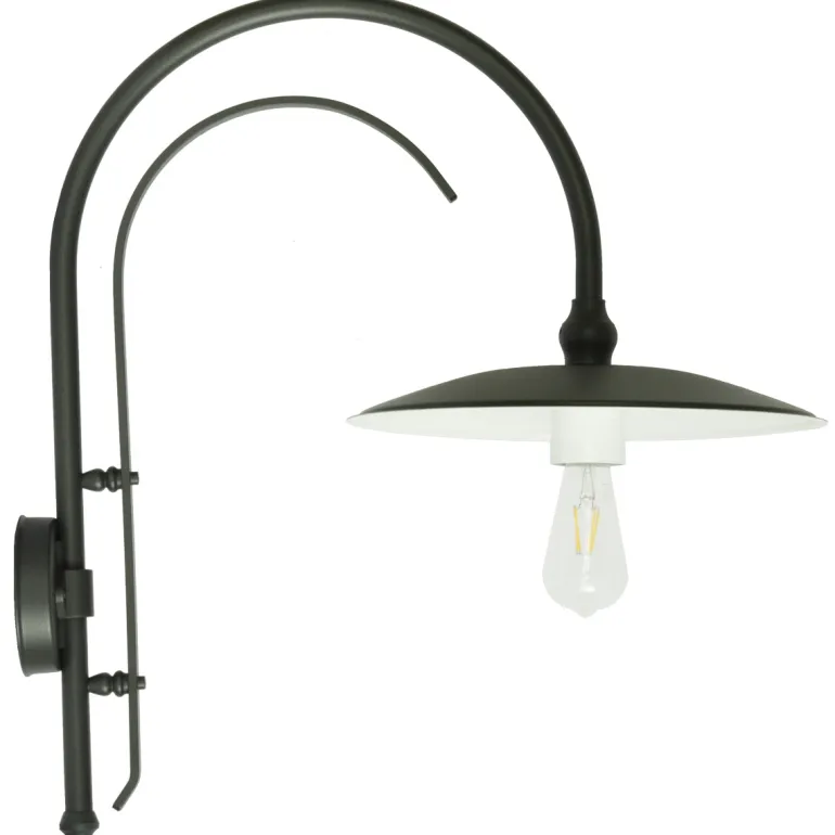 Bogen-Wandlampe für außen ohne Glas