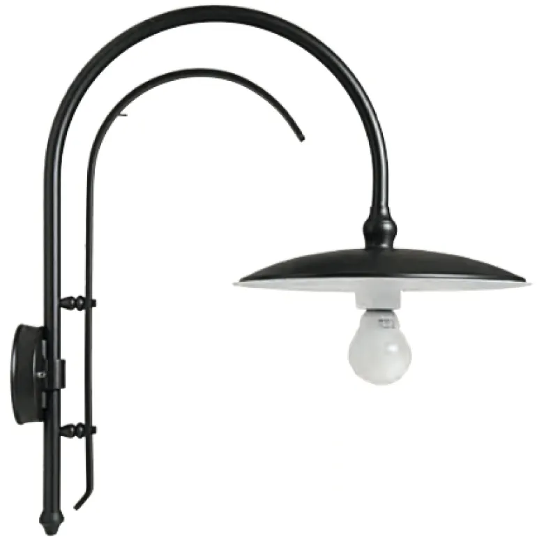 Bogen-Wandlampe für außen ohne Glas