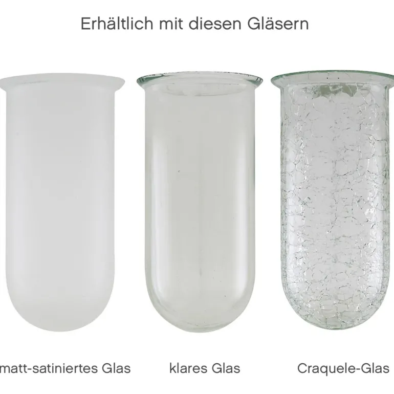 Craquelglas-Wandlampe mit Gitter Lina