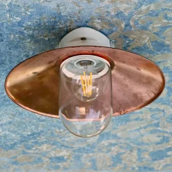 Deckenlampe: Stall-Leuchte mit Kupfer-Reflektor DBCU 2010