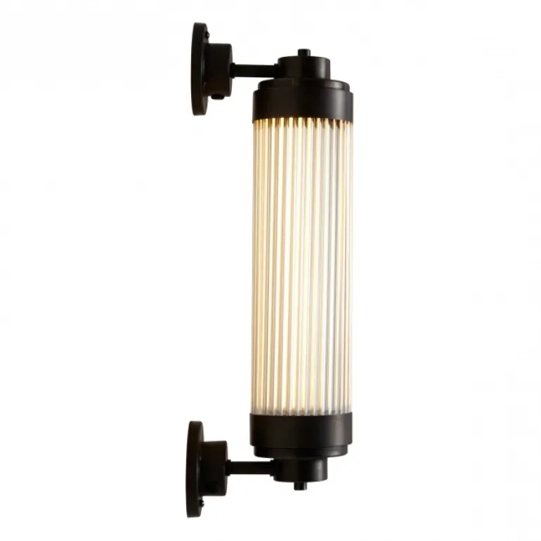 Dimmbare Art déco Außenleuchte mit LED Pillar Offset