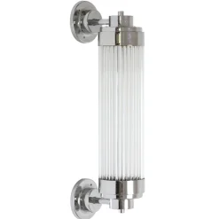 Dimmbare Art déco Außenleuchte mit LED Pillar Offset