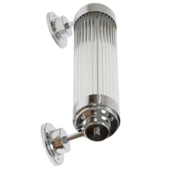 Dimmbare Art déco Außenleuchte mit LED Pillar Offset