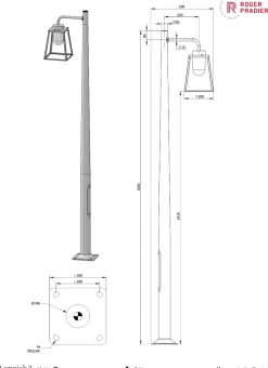 Ein- oder Zweiflammige Standleuchte Lampiok 2, IP 65