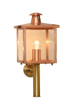 Elegante Außenleuchte aus Messing und Kupfer
