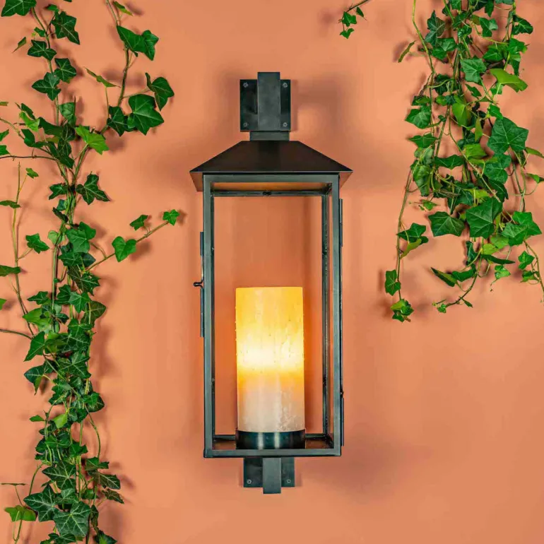 Exklusive Wandlaterne mit Alabaster Kerze Noblesse