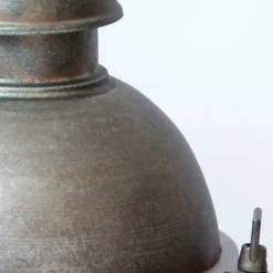 Fabriklampe N° 86 aus Messing mit Bogenarm