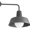 Fabrikleuchte in Kupfer-Patina: Wandleuchte Berlin W130 mit Glas