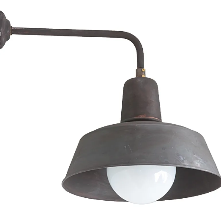 Fabrikleuchte in Kupfer-Patina: Wandleuchte Berlin W130