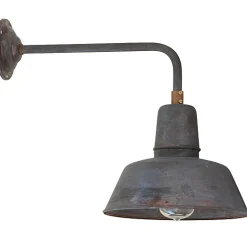 Fabrikleuchte in Kupfer-Patina: Wandleuchte Berlin W130 mit Glas