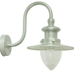 Fabrik-Wandlampe für Außen mit Spitzzylinder-Glas