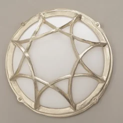 Flache Künstler-Außenleuchte aus Bronzeguss Gaia