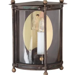 Flache Wandlaterne aus Schmiedeeisen WL 3499