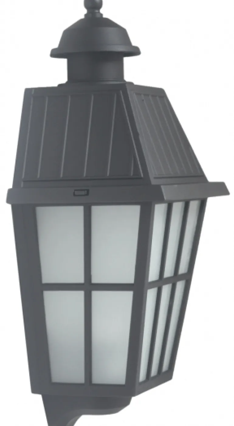 Flache Wandleuchte mit vergittertem Glas