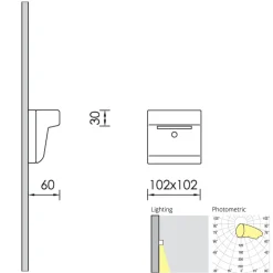 Flacher Wandstrahler Noxa 3