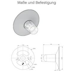 Französische Decken- oder Wandleuchte Cooper, IP 65