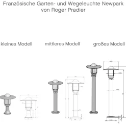 Französische Garten- und Wegeleuchte Newpark