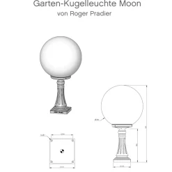 Garten-Kugelleuchte Moon
