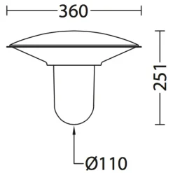 Gelenk-Deckenlampe für außen aus Italien