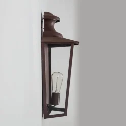 Große französische Halblaterne aus Messing oder Zink Vaucresson TGM