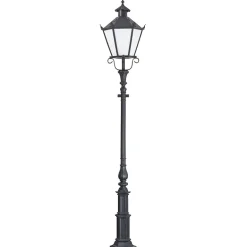 Große historische Stadtleuchte Alt Berlin S 21 mit Gussmast