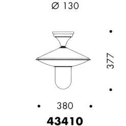 Große italienische Deckenleuchte mit oder ohne Glas
