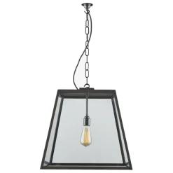 Große Pyramidenstumpf-Hängelaterne aus Messing 7635/L