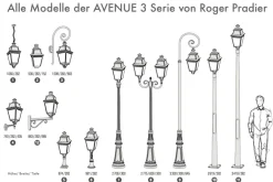 Große Wand-Außenleuchte Avenue 3