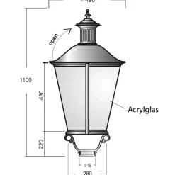 Große Wandlaterne Warschau 862 4L