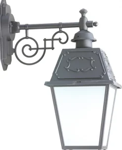 Große Wandleuchte mit Dachornamenten