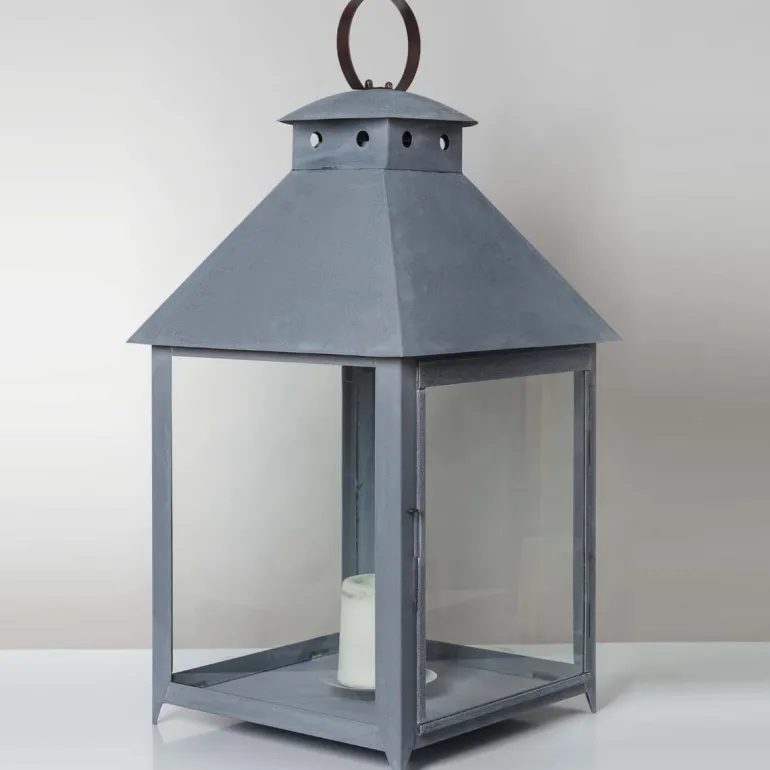 Großes französisches Windlicht: Kerzenleuchte La Turbie (Höhe 90 cm)