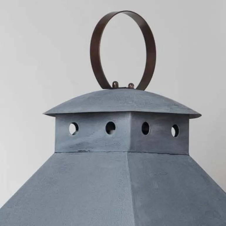 Großes französisches Windlicht: Kerzenleuchte La Turbie (Höhe 90 cm)