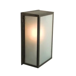 Großes Kasten-Wandlicht aus Messing Box 7645
